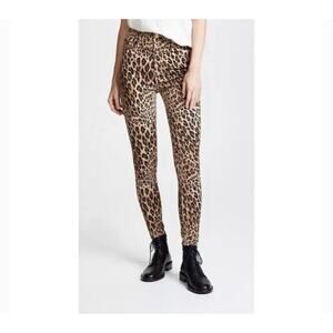 FRAME Ali High Rise Cigarette Skinny Jean Cheetah Print Size 27